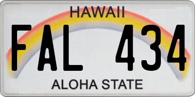 HI license plate FAL434