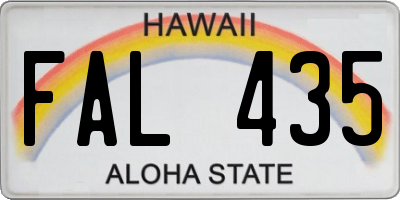 HI license plate FAL435