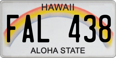 HI license plate FAL438
