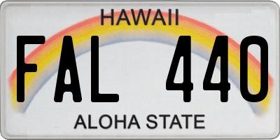 HI license plate FAL440
