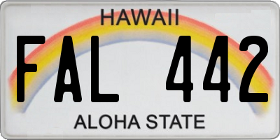 HI license plate FAL442