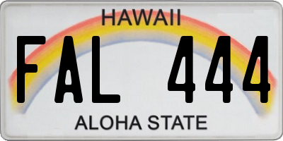 HI license plate FAL444