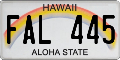 HI license plate FAL445