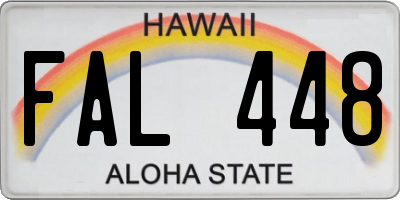 HI license plate FAL448