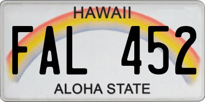 HI license plate FAL452