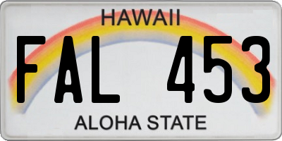 HI license plate FAL453