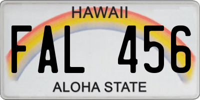 HI license plate FAL456
