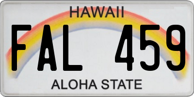 HI license plate FAL459