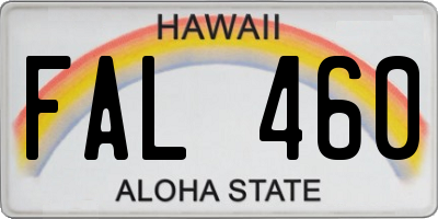 HI license plate FAL460
