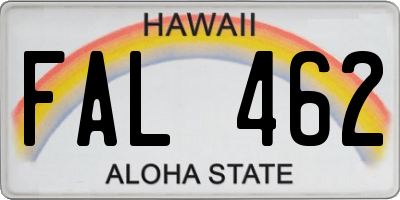 HI license plate FAL462