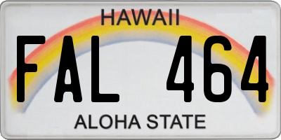 HI license plate FAL464
