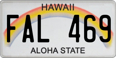 HI license plate FAL469