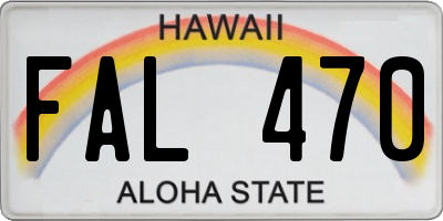 HI license plate FAL470