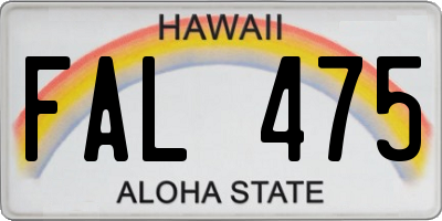 HI license plate FAL475