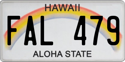 HI license plate FAL479