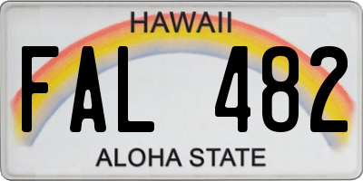 HI license plate FAL482