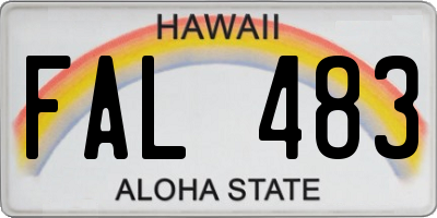 HI license plate FAL483