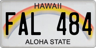 HI license plate FAL484