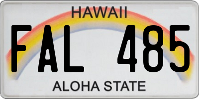 HI license plate FAL485