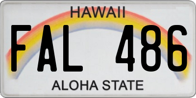HI license plate FAL486