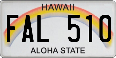 HI license plate FAL510