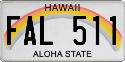 HI license plate FAL511