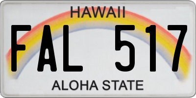 HI license plate FAL517