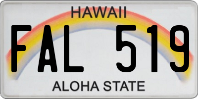HI license plate FAL519