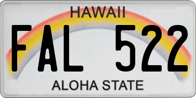 HI license plate FAL522