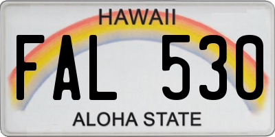 HI license plate FAL530