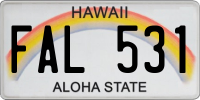 HI license plate FAL531