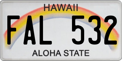 HI license plate FAL532