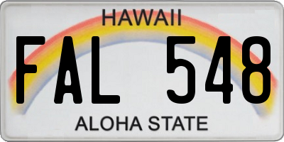 HI license plate FAL548