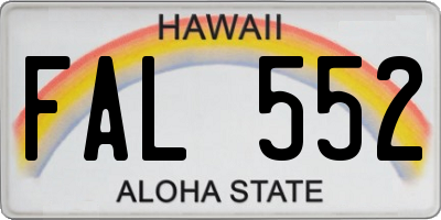 HI license plate FAL552