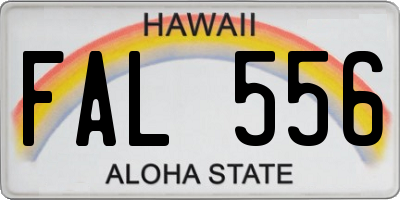 HI license plate FAL556