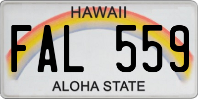 HI license plate FAL559