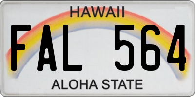 HI license plate FAL564