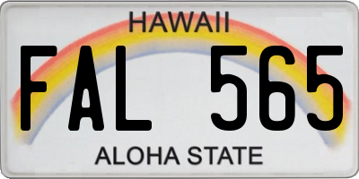 HI license plate FAL565
