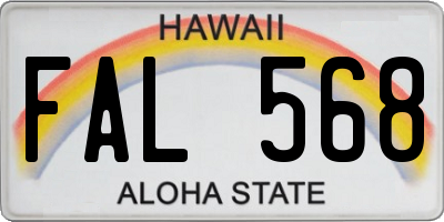 HI license plate FAL568