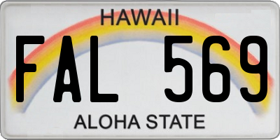 HI license plate FAL569