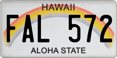 HI license plate FAL572