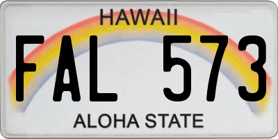 HI license plate FAL573