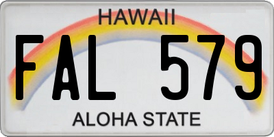 HI license plate FAL579