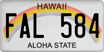 HI license plate FAL584
