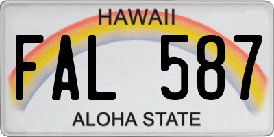 HI license plate FAL587