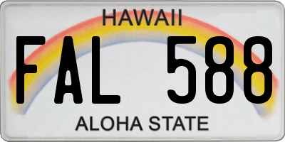 HI license plate FAL588
