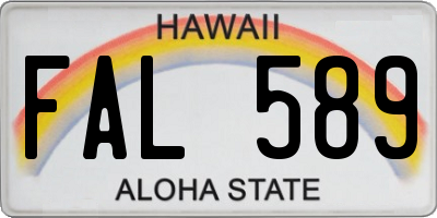 HI license plate FAL589