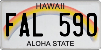 HI license plate FAL590