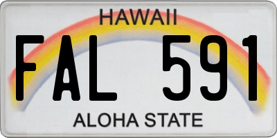 HI license plate FAL591