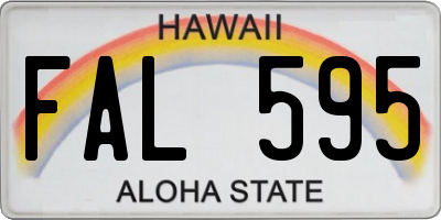 HI license plate FAL595